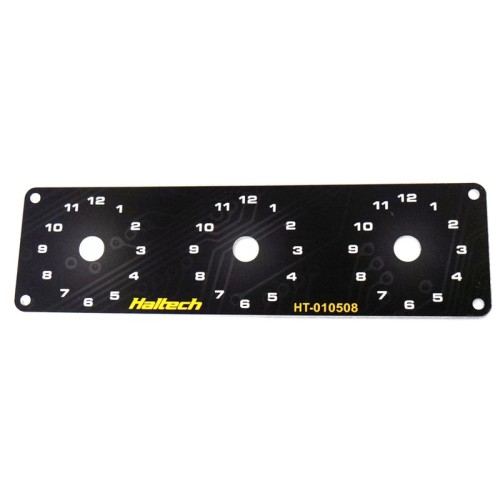 Haltech Triple Switch Panel Only - includes Yellow & Red knobs Haltech Triple Switch Panel Only - includes Yellow & Red knobs