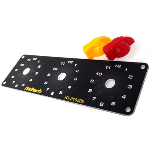 Haltech Triple Switch Panel Kit - includes Yellow & Red knobs Haltech Triple Switch Panel Kit - includes Yellow & Red knobs
