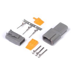 Haltech Plug and Pins Only - Matching Set Deutsch DTM-3 Connectors (7.5 Amp)