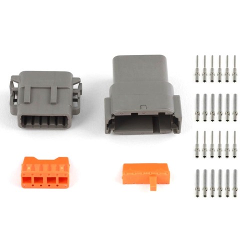 Haltech Plug and Pins Only - Matching Set of Deutsch DTM-12 Connectors (7.5 Amp)