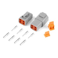 Haltech Plug and Pins Only - Matching Set of Deutsch DTP-4 Connectors (25 Amp)