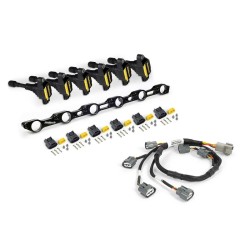 Haltech R35 Coil Conversion Kit for Toyota JZ- Includes bracket , coils, connectors and harness