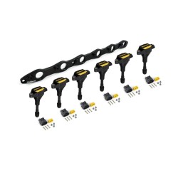 Haltech R35 Coil Bracket for Nissan RB20/25/26 includes bracket coils and connectors